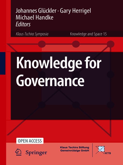 Title details for Knowledge for Governance by Johannes Glückler - Available